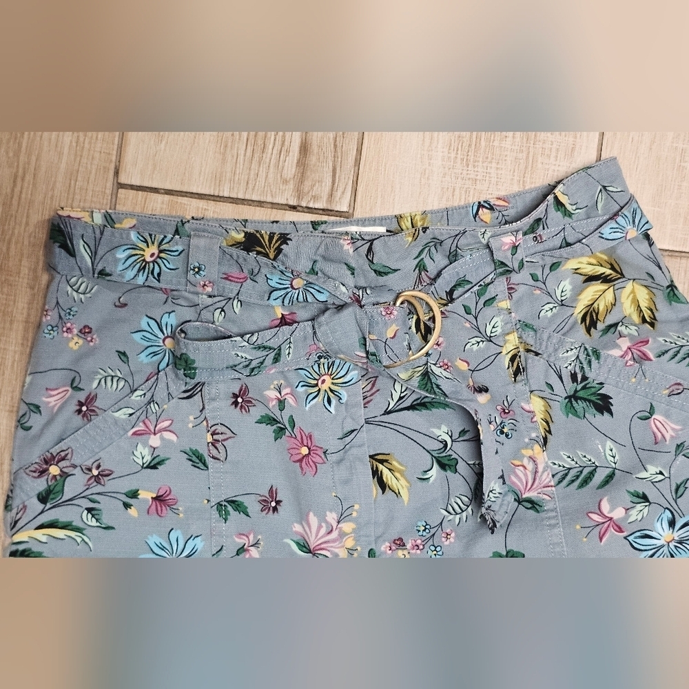 Anthropologie Victoria Floral Cargo Pants Women’s Bohemian Garden Size 4 - Picture 7 of 15